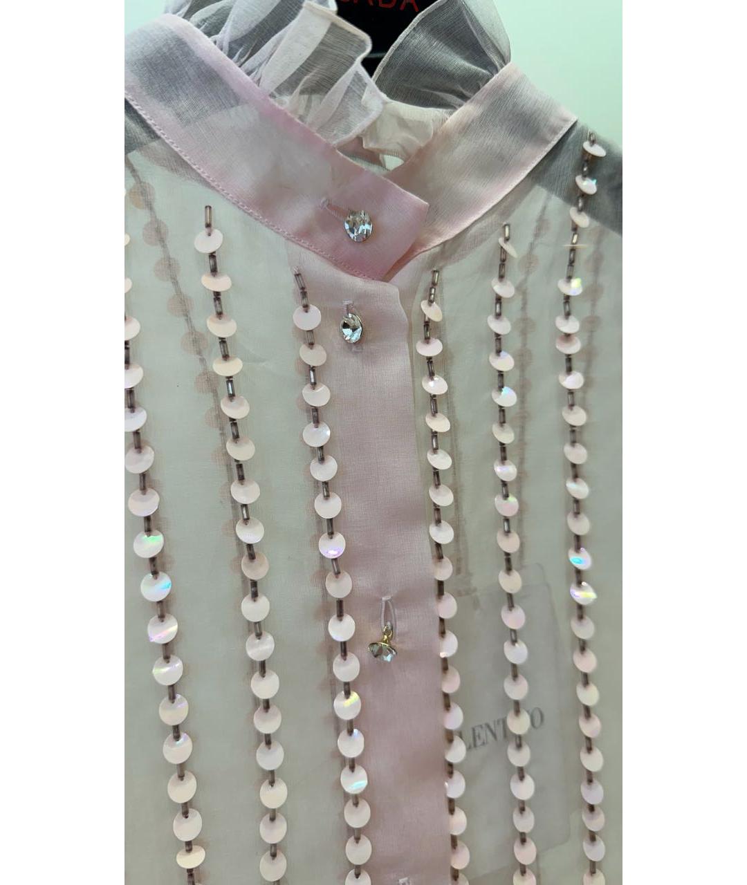 VALENTINO Розовая шелковая блузы, фото 6