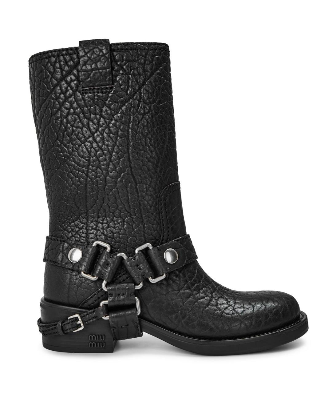 MIU MIU Черные кожаные сапоги, фото 5