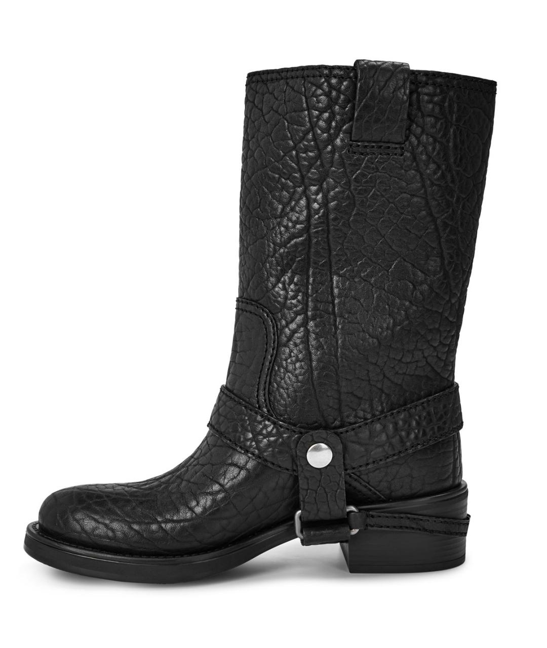 MIU MIU Черные кожаные сапоги, фото 2