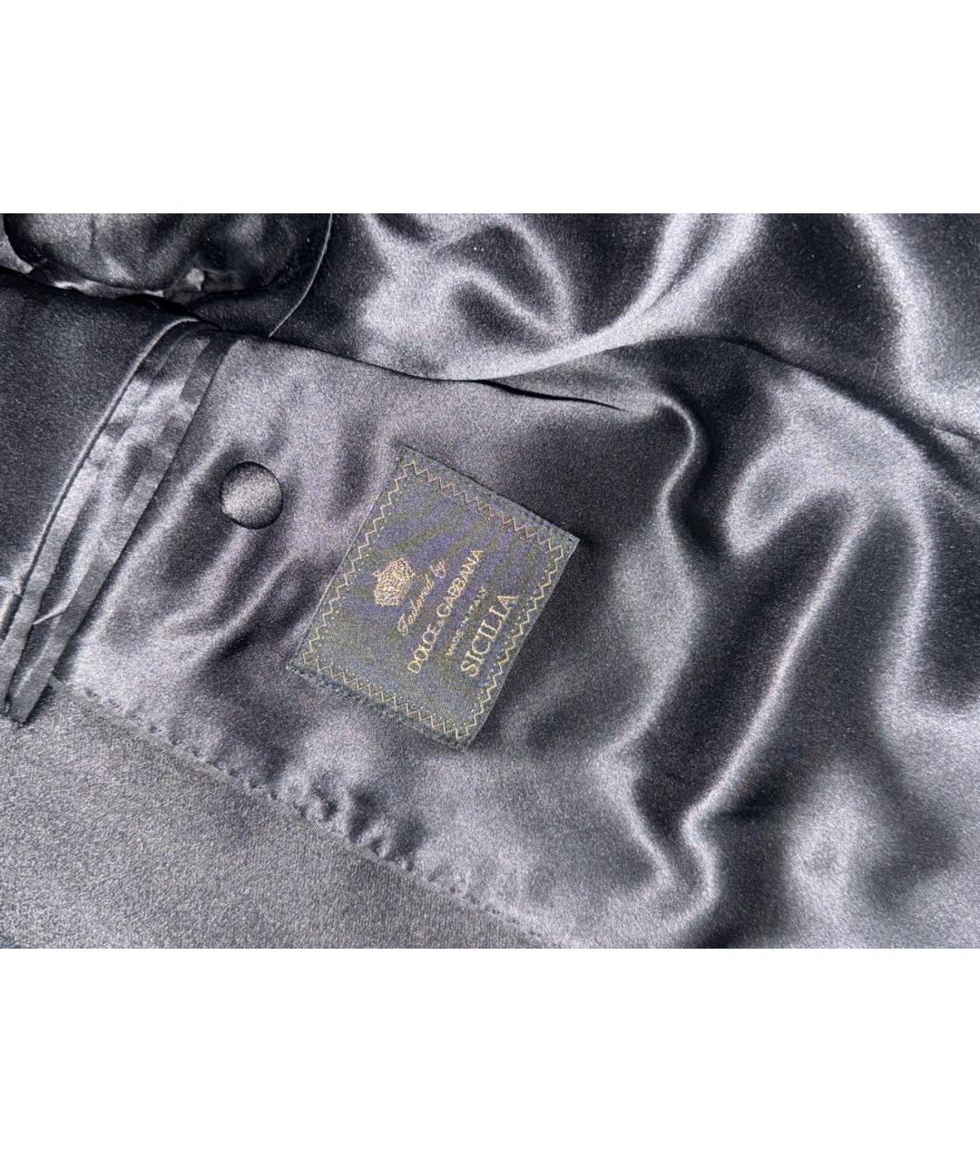 DOLCE&GABBANA Черный хлопковый пиджак, фото 4