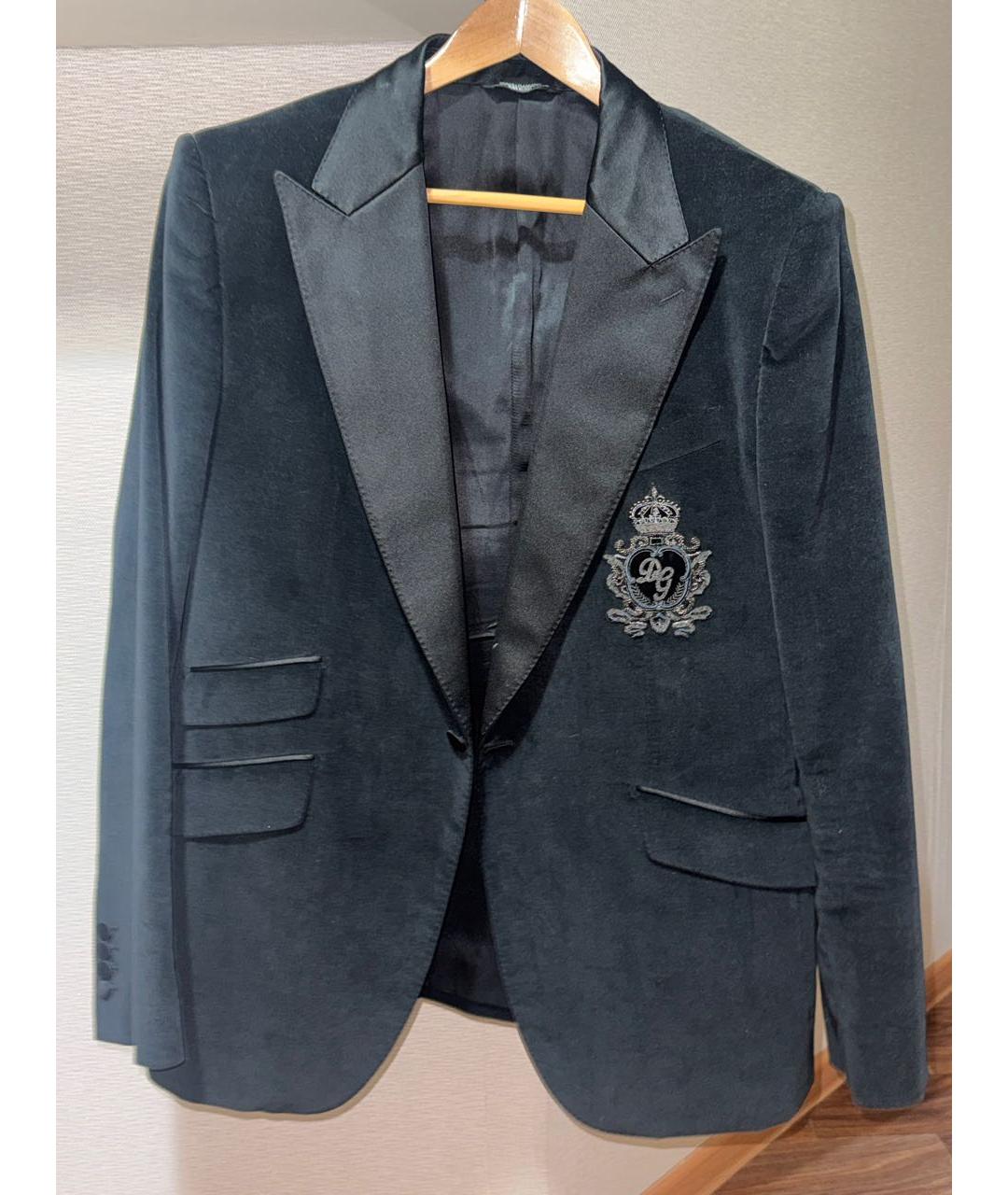 DOLCE&GABBANA Черный хлопковый пиджак, фото 7