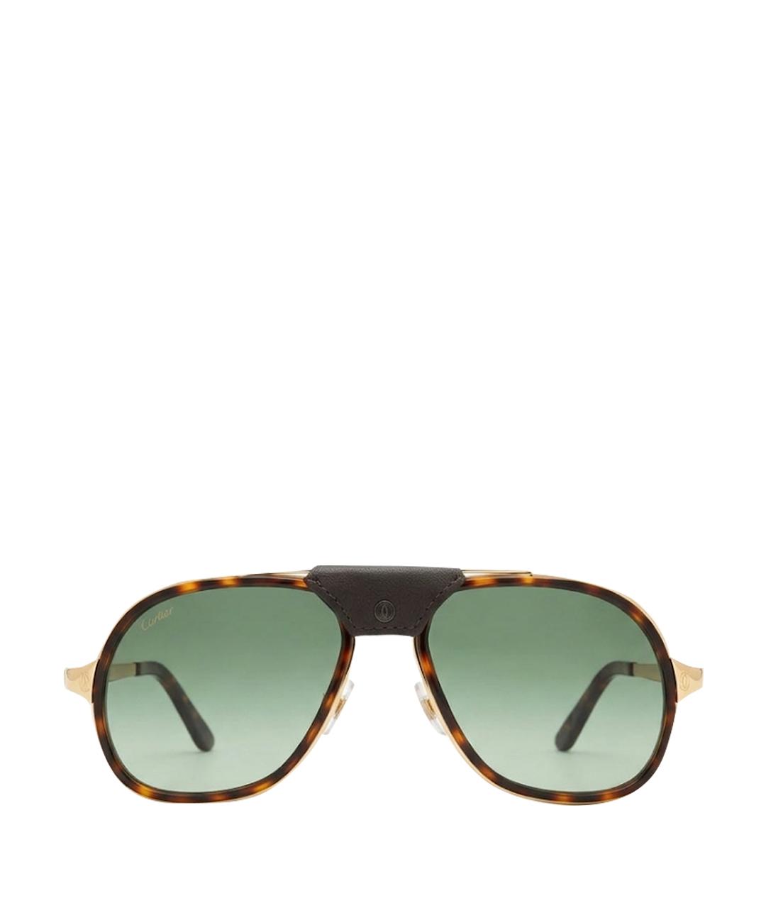 CARTIER Черные металлические солнцезащитные очки, фото 1