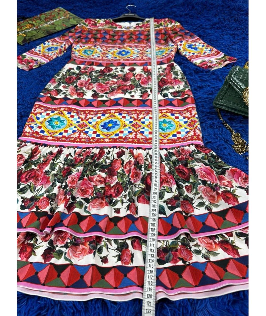 DOLCE&GABBANA Мульти шелковое вечернее платье, фото 3