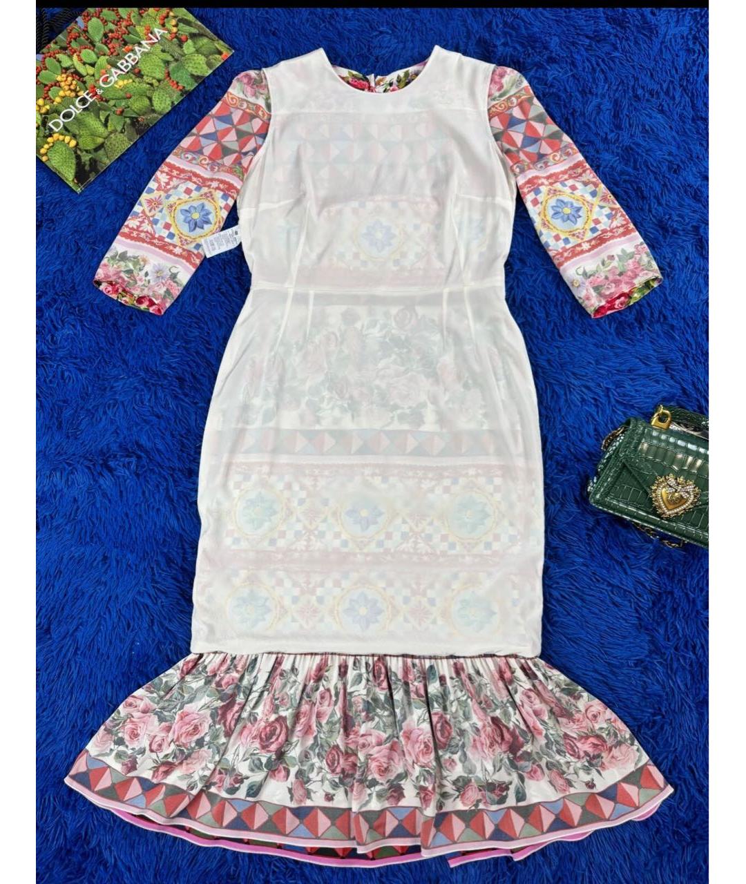 DOLCE&GABBANA Мульти шелковое вечернее платье, фото 6