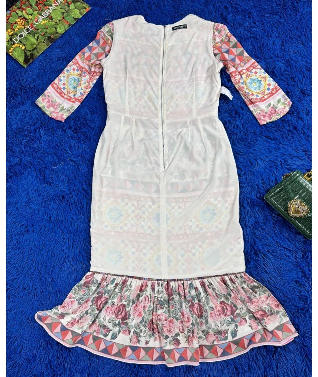 DOLCE&GABBANA Мульти шелковое вечернее платье, фото 5