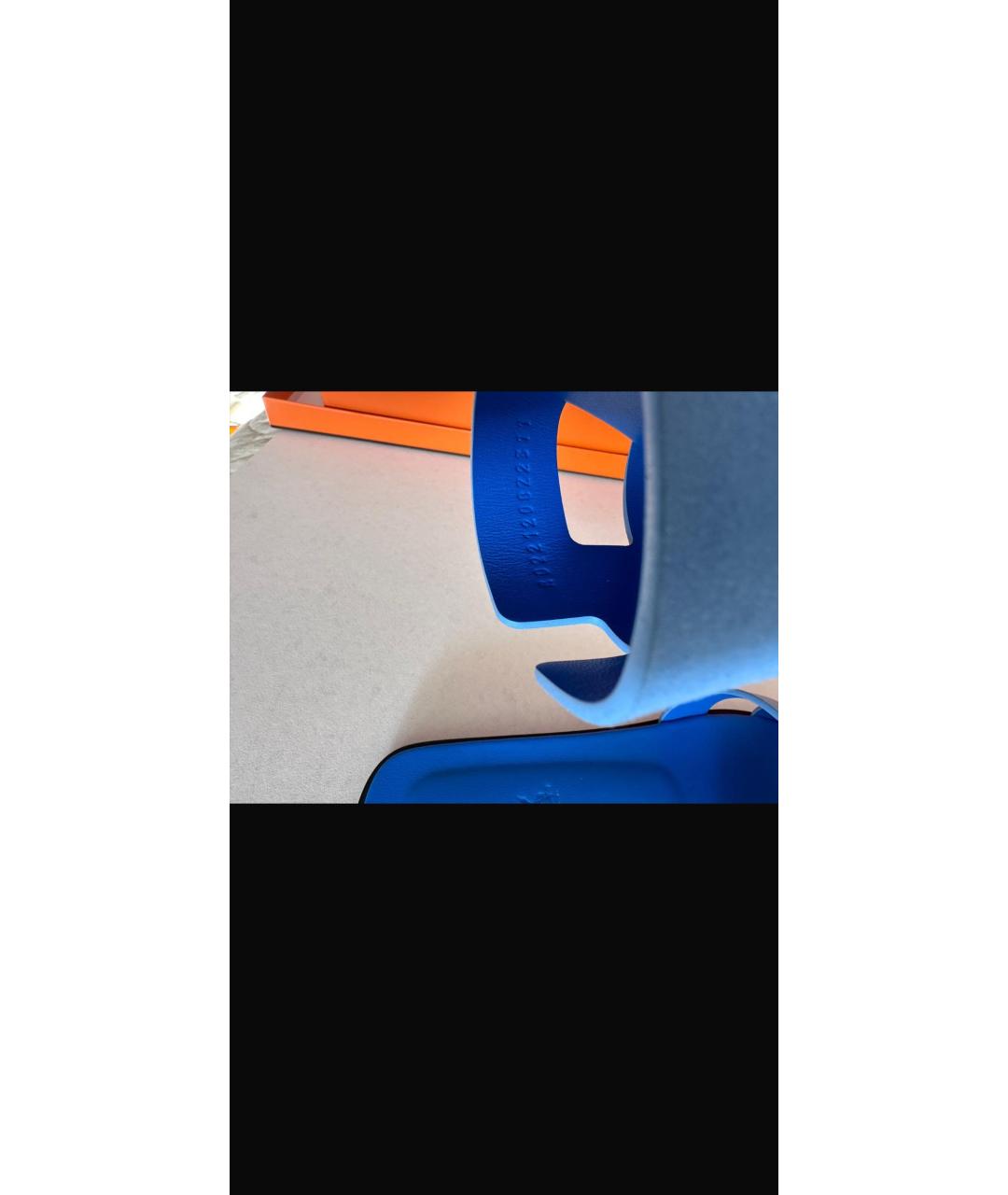 HERMES Голубые замшевые сабо, фото 6