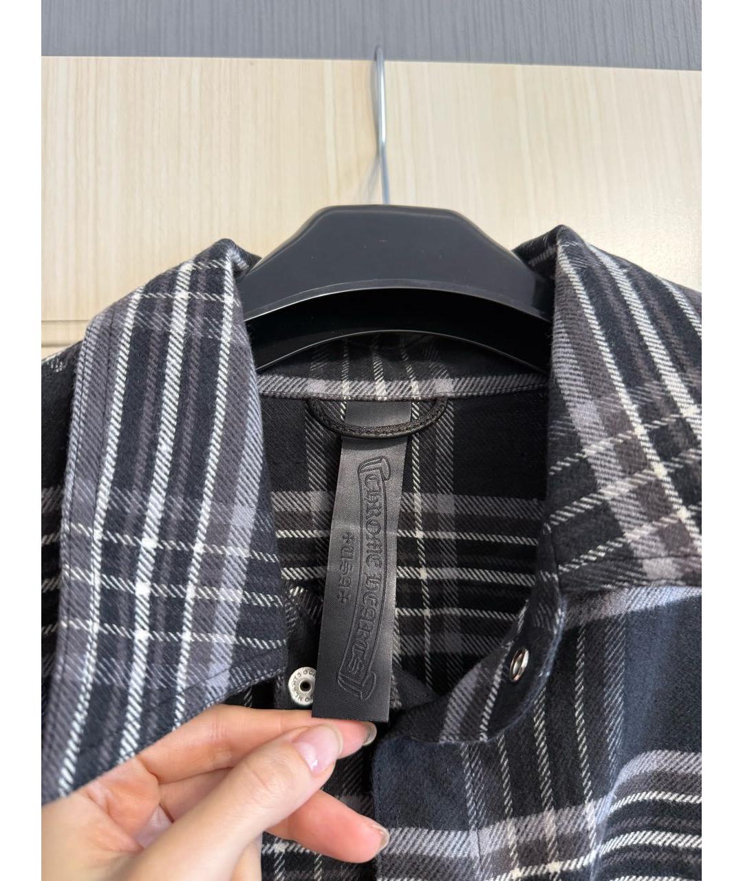 CHROME HEARTS Черная хлопковая кэжуал рубашка, фото 5