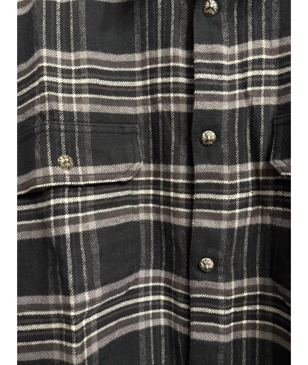 CHROME HEARTS Черная хлопковая кэжуал рубашка, фото 4