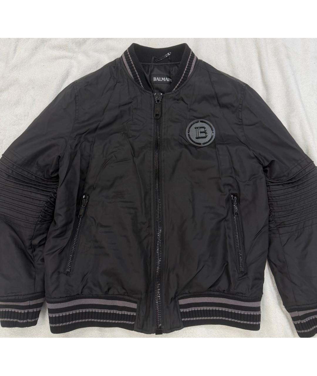 BALMAIN Черная атласная куртка, фото 9