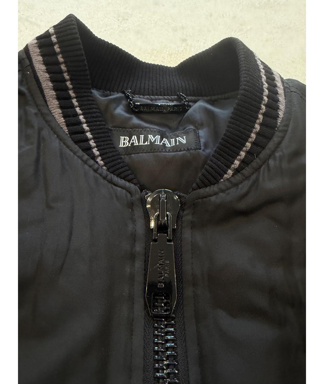 BALMAIN Черная атласная куртка, фото 3