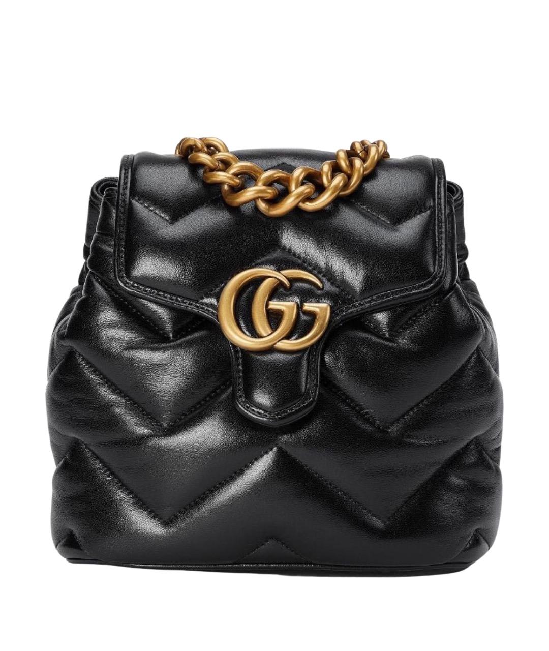 GUCCI Черный кожаный рюкзак, фото 1