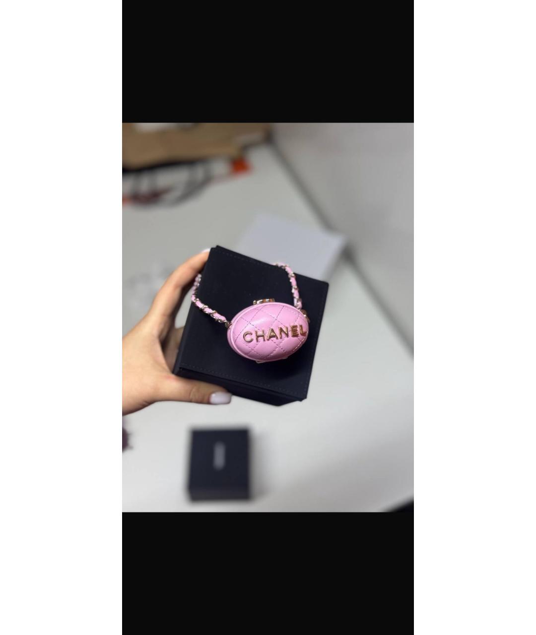 CHANEL Розовый брелок, фото 4
