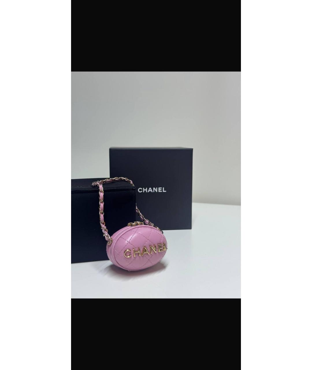 CHANEL Розовый брелок, фото 3