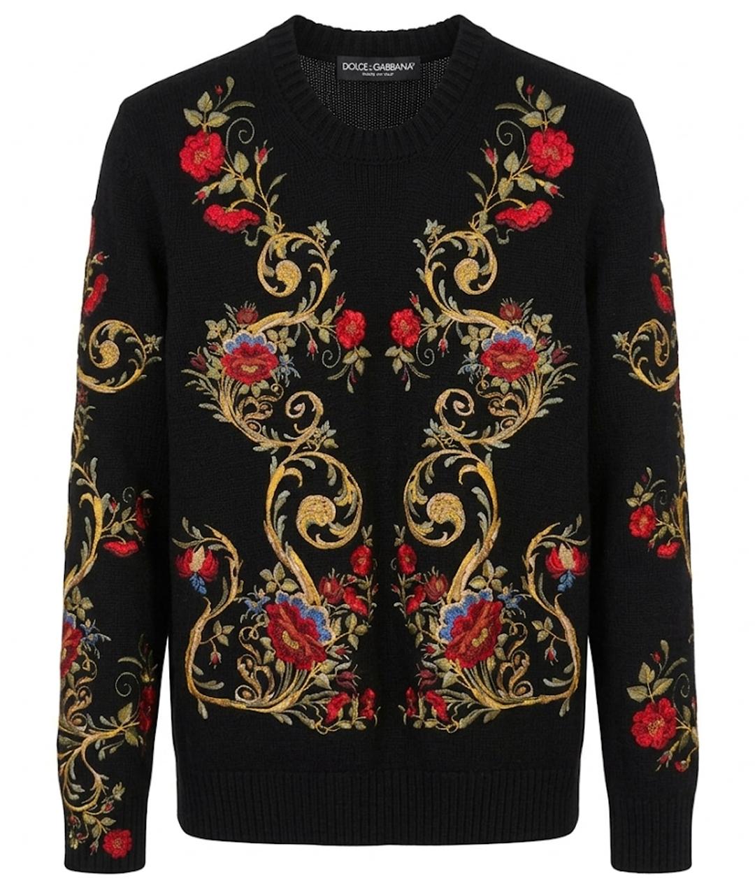 DOLCE&GABBANA Черный кашемировый джемпер / свитер, фото 1