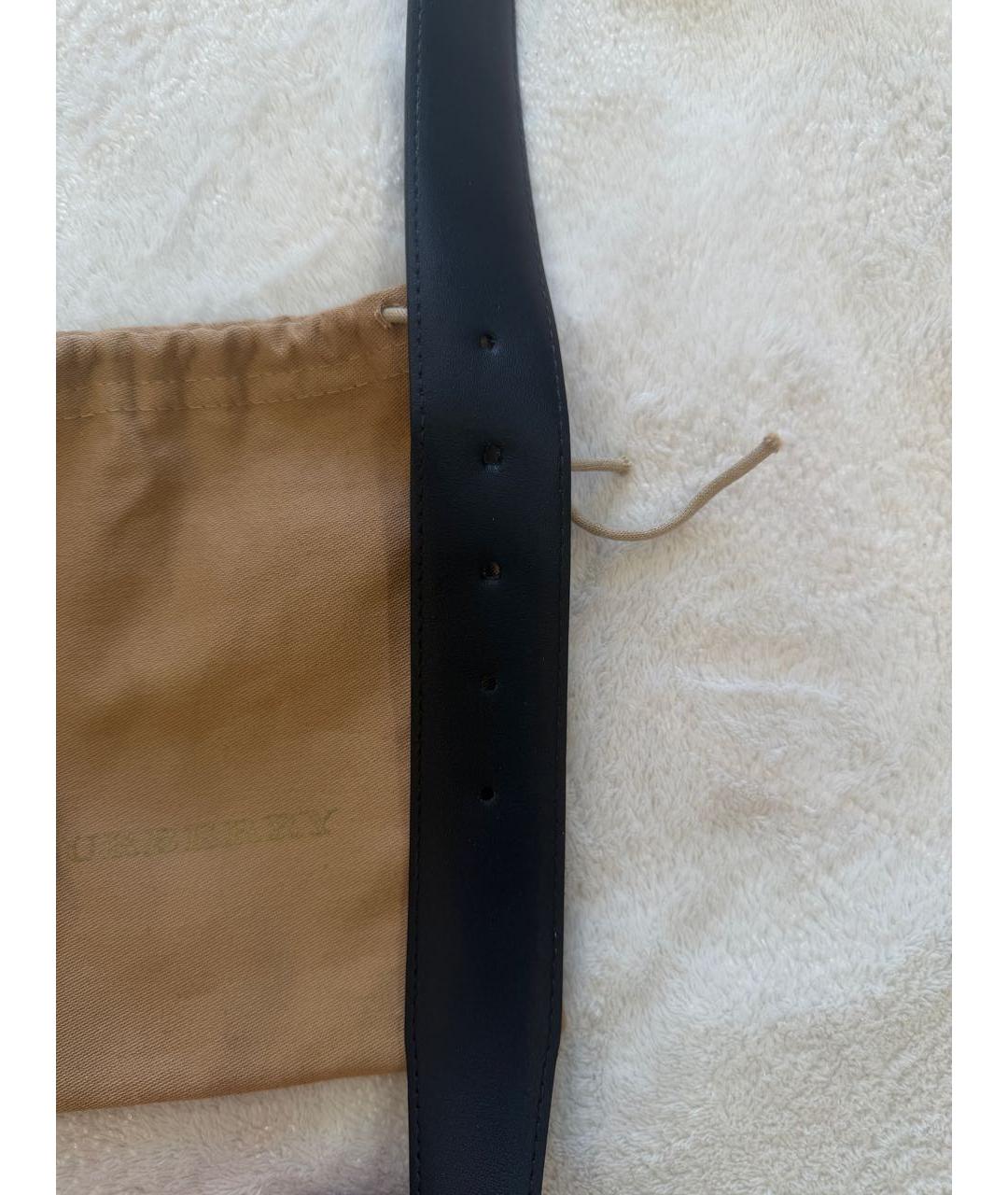 BURBERRY Черный ремень из искусственной кожи, фото 5