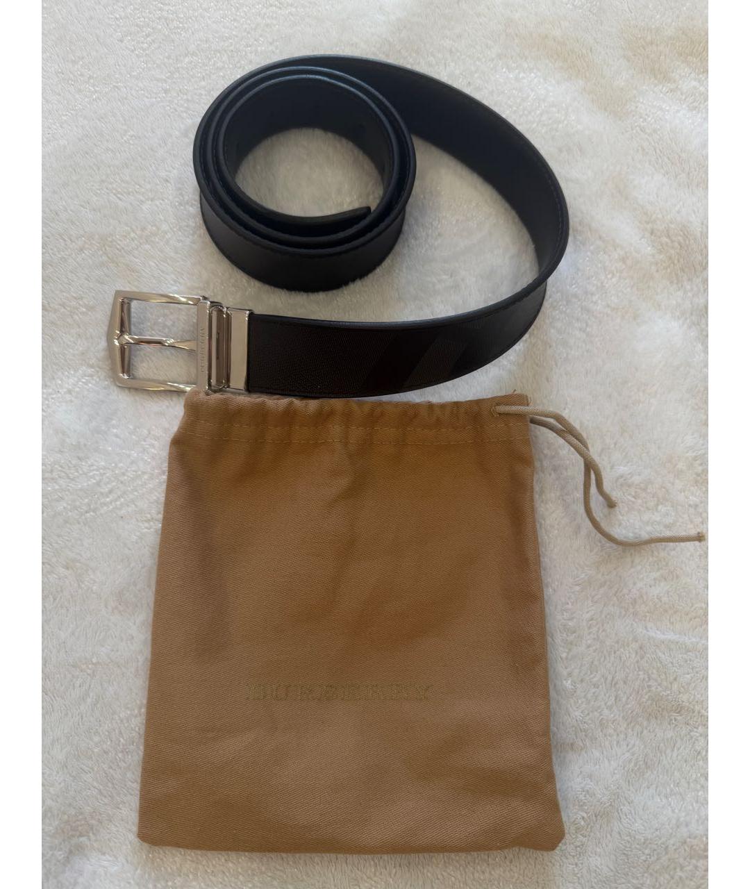 BURBERRY Черный ремень из искусственной кожи, фото 8