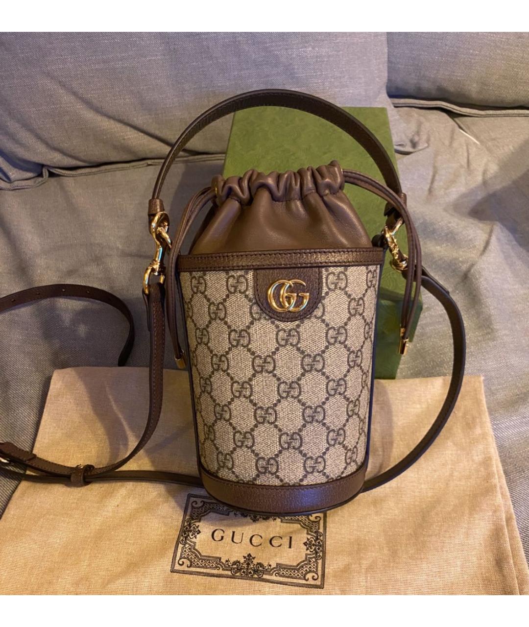 GUCCI Коричневая сумка через плечо, фото 6