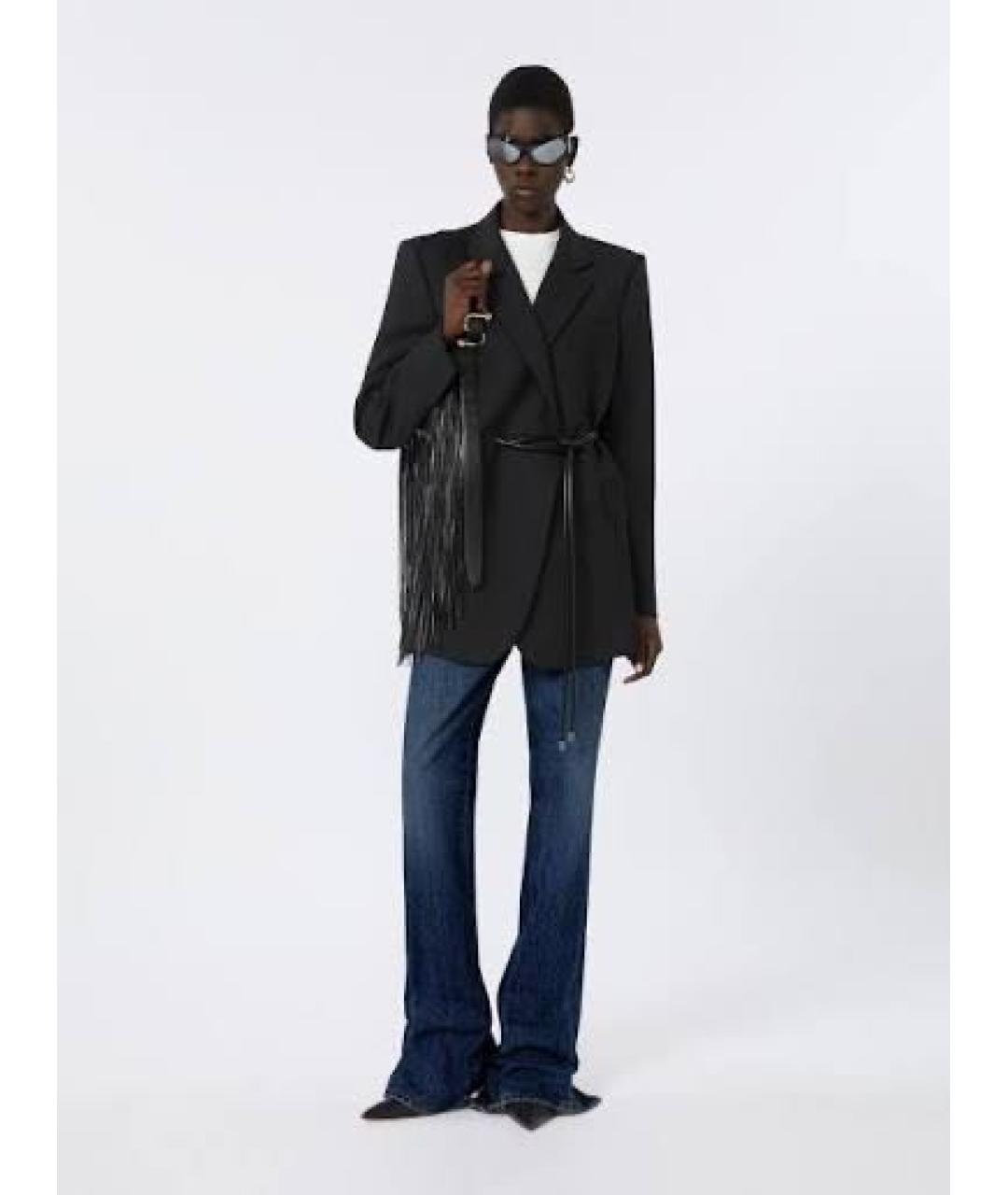 SPORTMAX Черный вискозный жакет/пиджак, фото 3