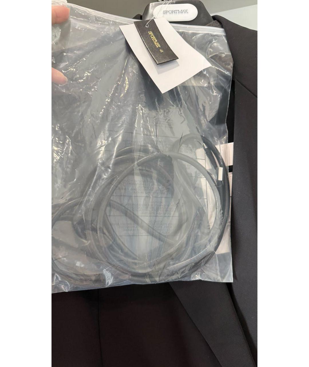 SPORTMAX Черный вискозный жакет/пиджак, фото 6