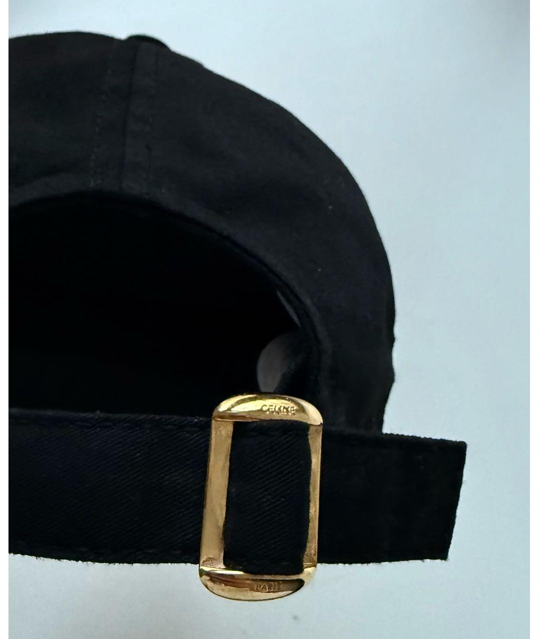 CELINE Черная хлопковая кепка, фото 3