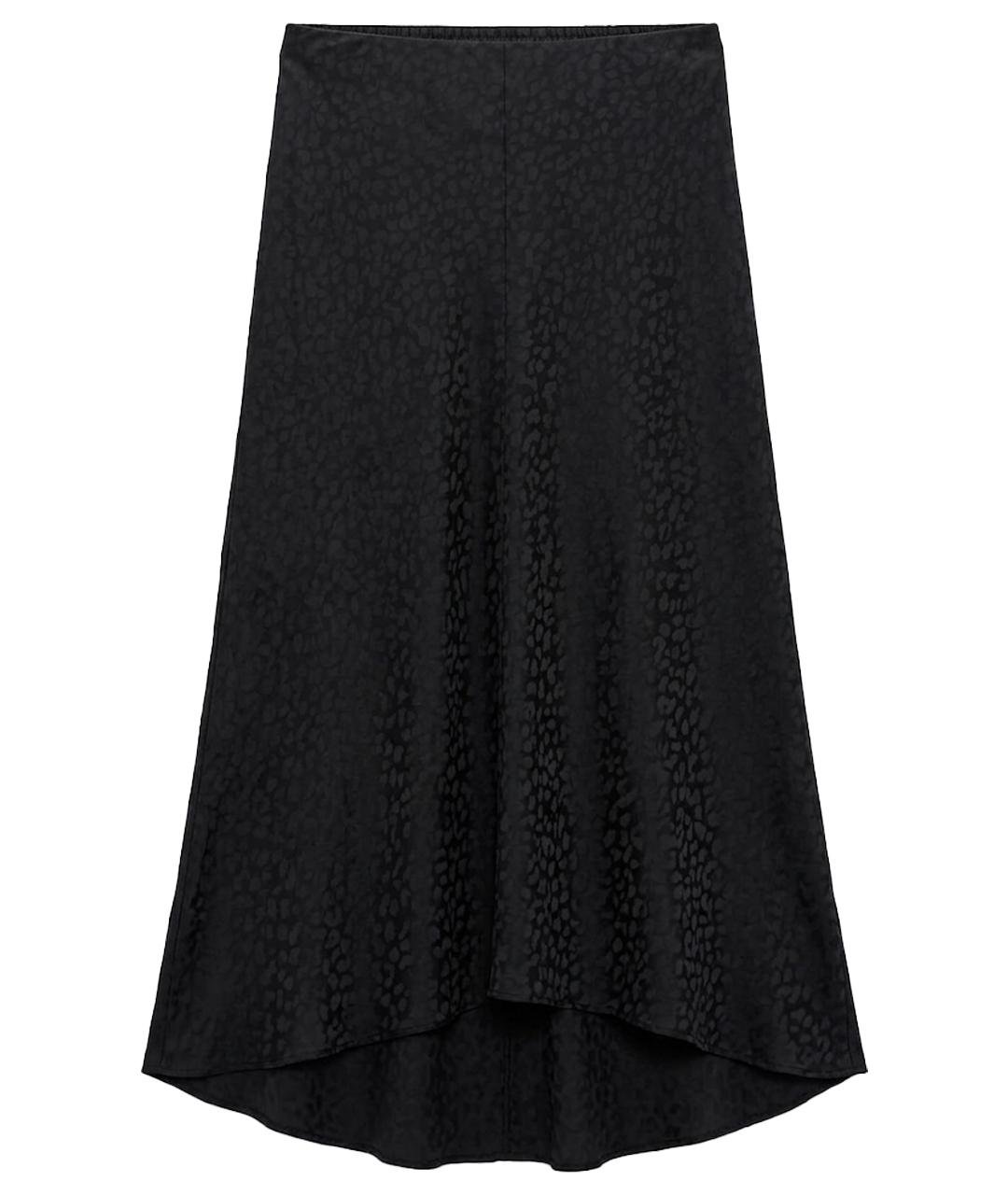 PATRIZIA PEPE Черная вискозная юбка миди, фото 1