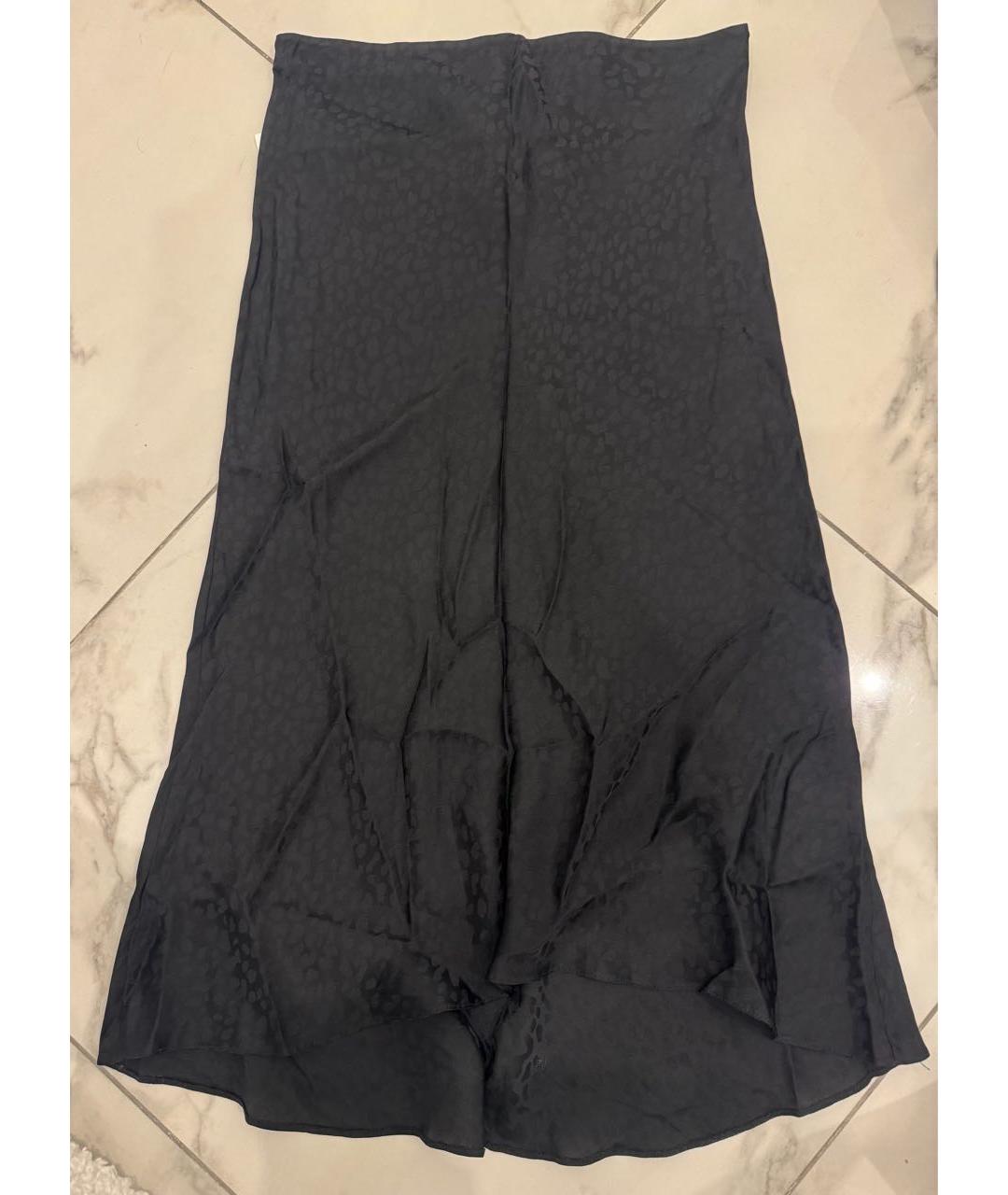 PATRIZIA PEPE Черная вискозная юбка миди, фото 3