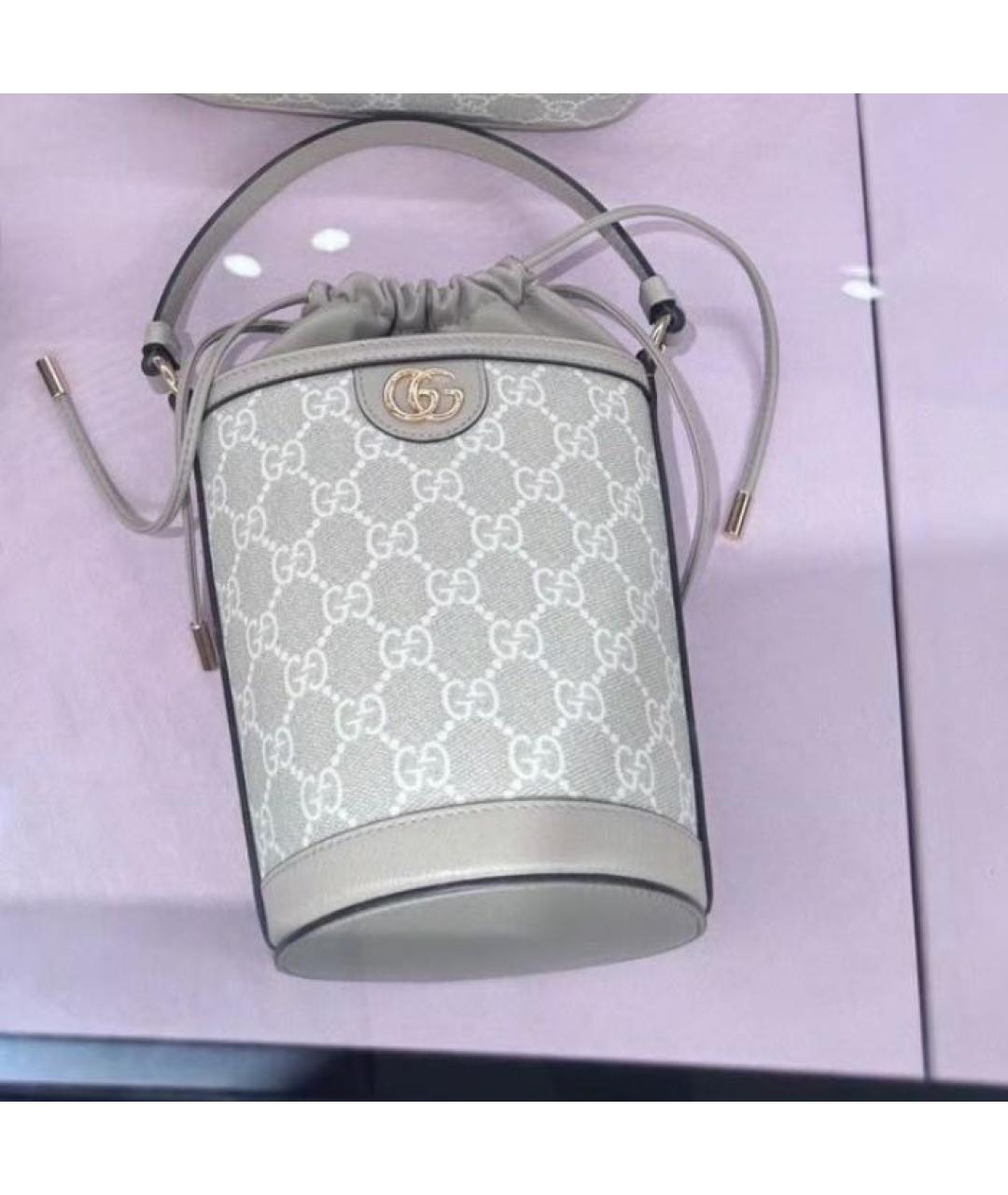 GUCCI Бежевая кожаная сумка через плечо, фото 3