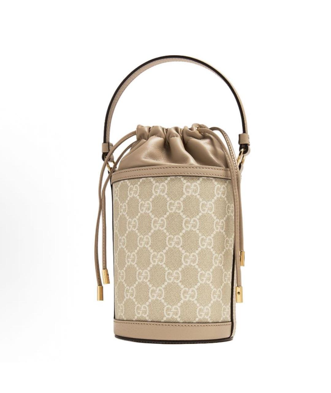 GUCCI Бежевая кожаная сумка через плечо, фото 2