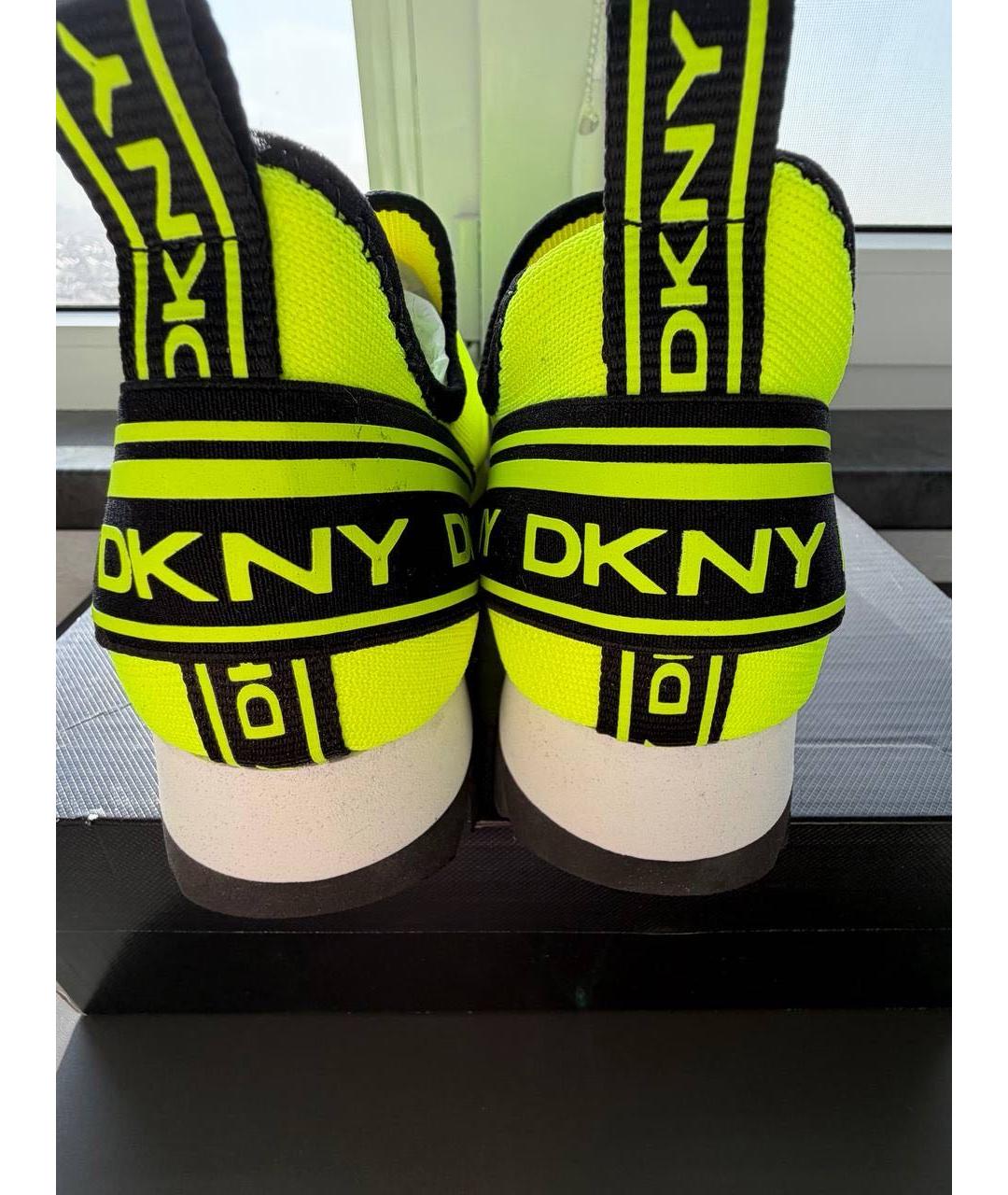 DKNY Салатовые текстильные кроссовки, фото 4