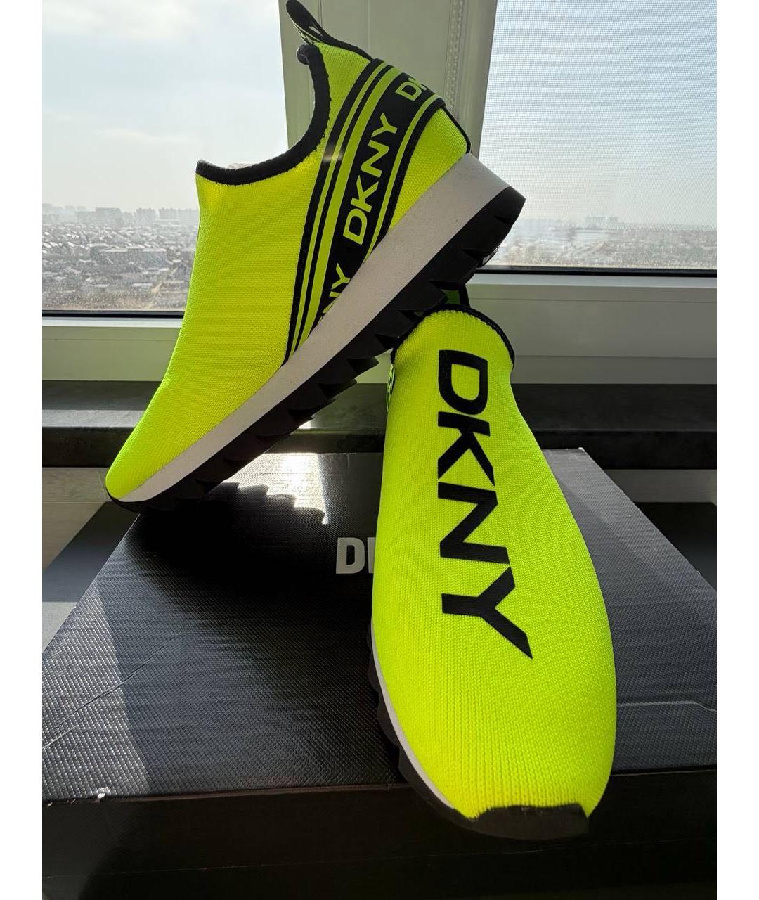 DKNY Салатовые текстильные кроссовки, фото 5