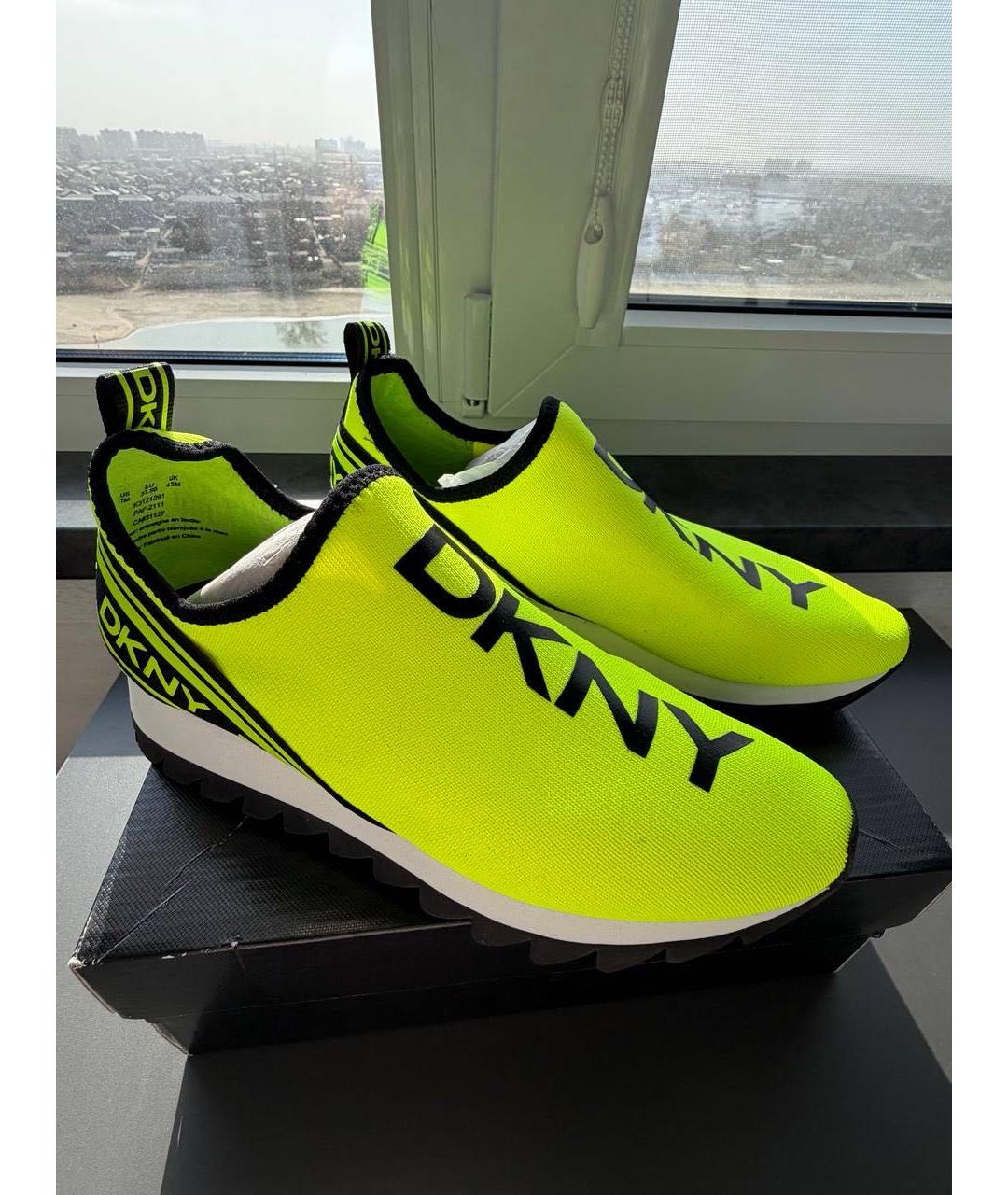 DKNY Салатовые текстильные кроссовки, фото 6