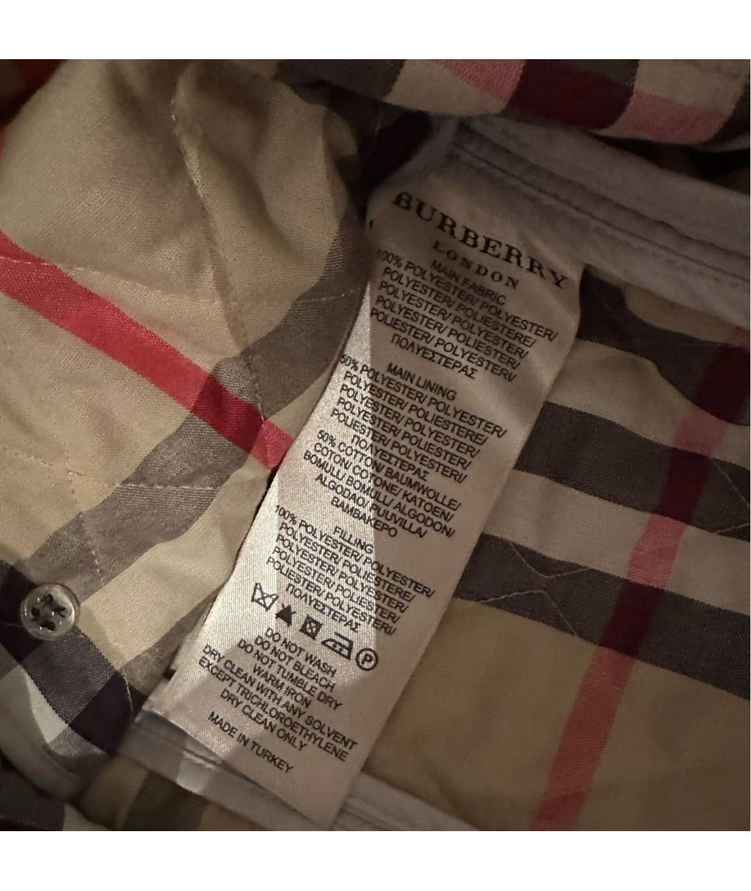 BURBERRY Бежевая хлопко-эластановая куртка, фото 4