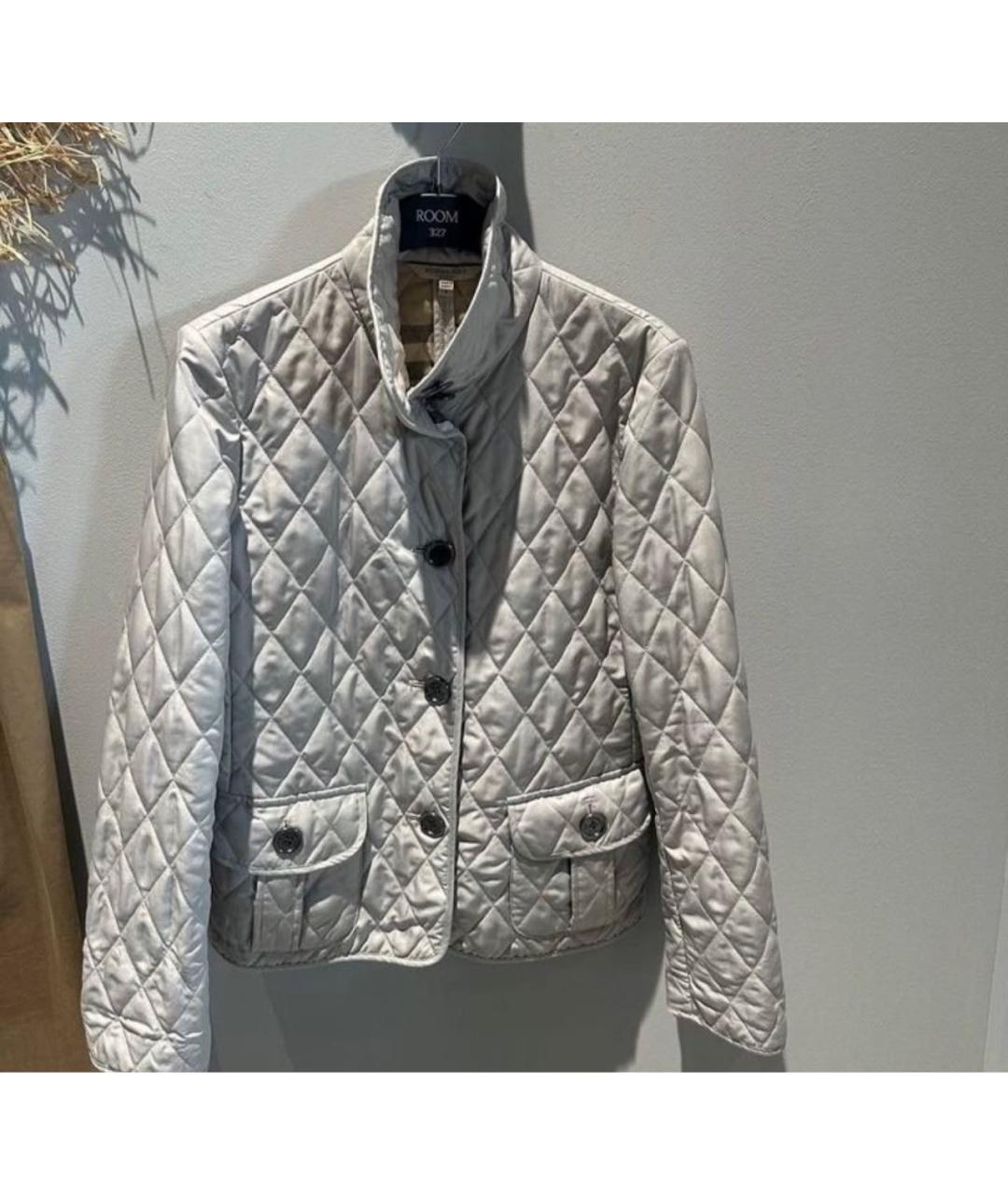 BURBERRY Бежевая хлопко-эластановая куртка, фото 6