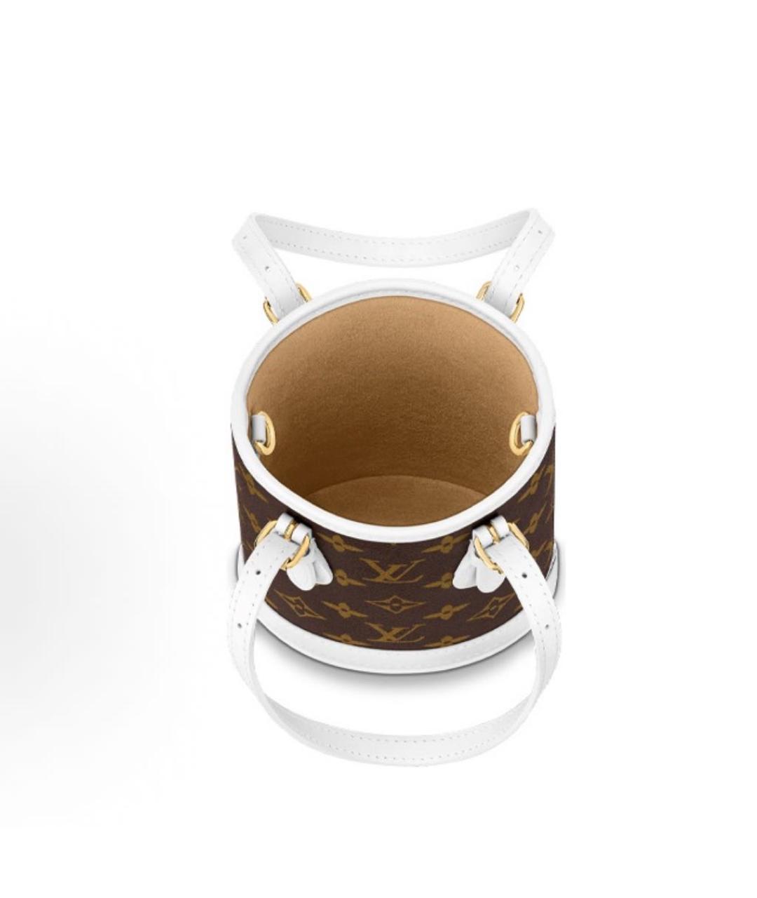 LOUIS VUITTON Коричневая кожаная сумка с короткими ручками, фото 3