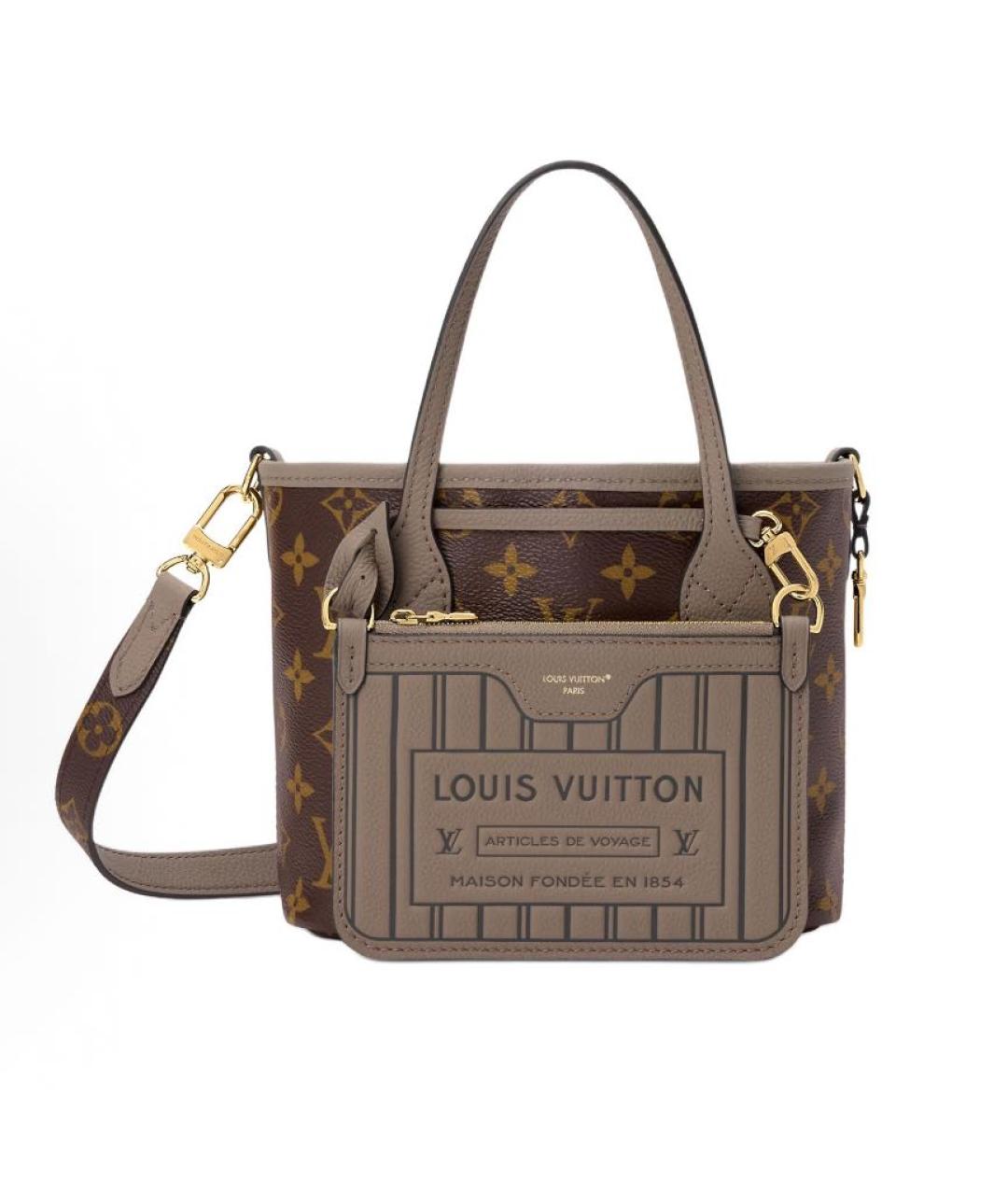 LOUIS VUITTON Коричневая сумка тоут, фото 6