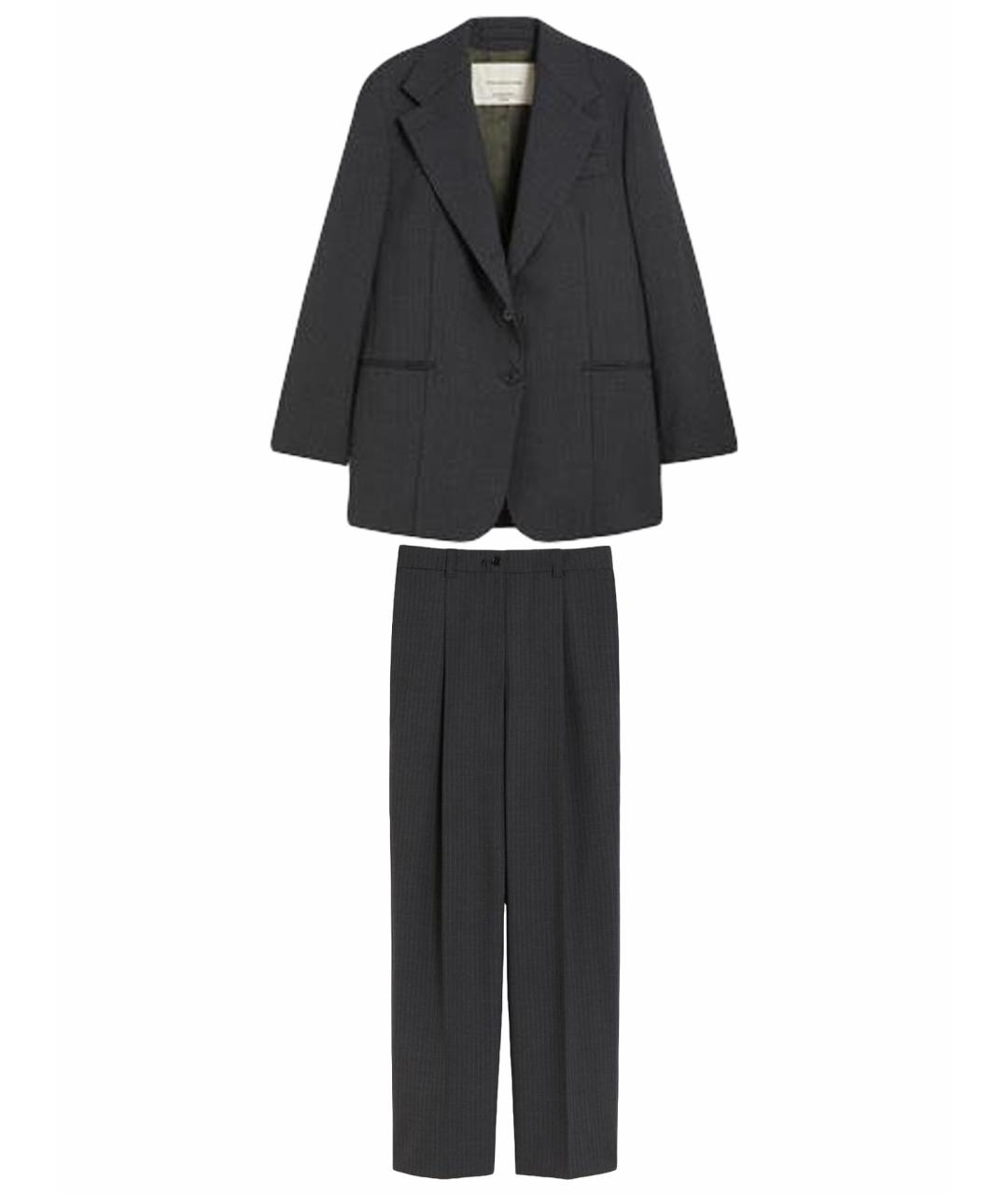 WEEKEND MAX MARA Серый шерстяной костюм с брюками, фото 1