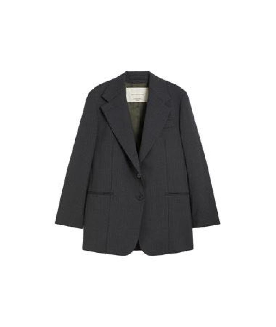 WEEKEND MAX MARA Серый шерстяной костюм с брюками, фото 9