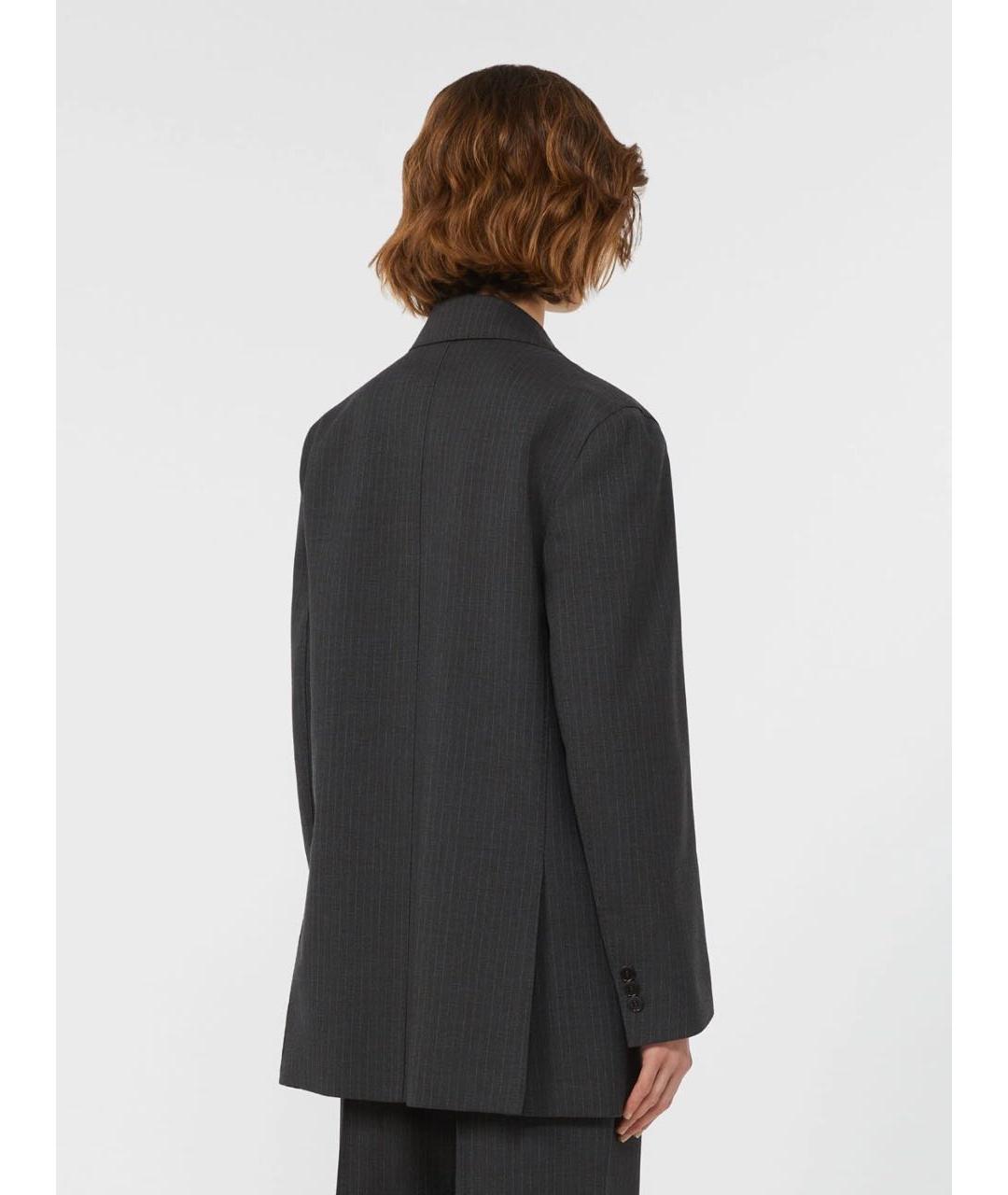 WEEKEND MAX MARA Серый шерстяной костюм с брюками, фото 6