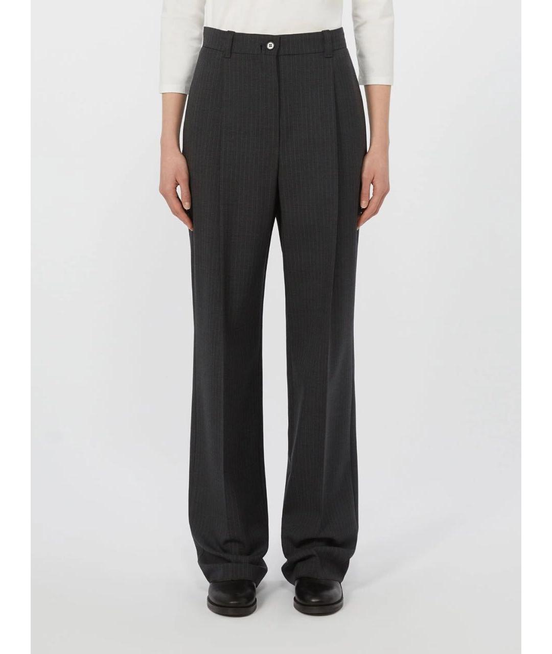 WEEKEND MAX MARA Серый шерстяной костюм с брюками, фото 7