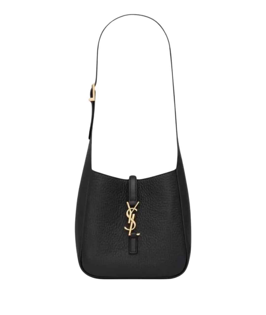 SAINT LAURENT Черная кожаная сумка через плечо, фото 1