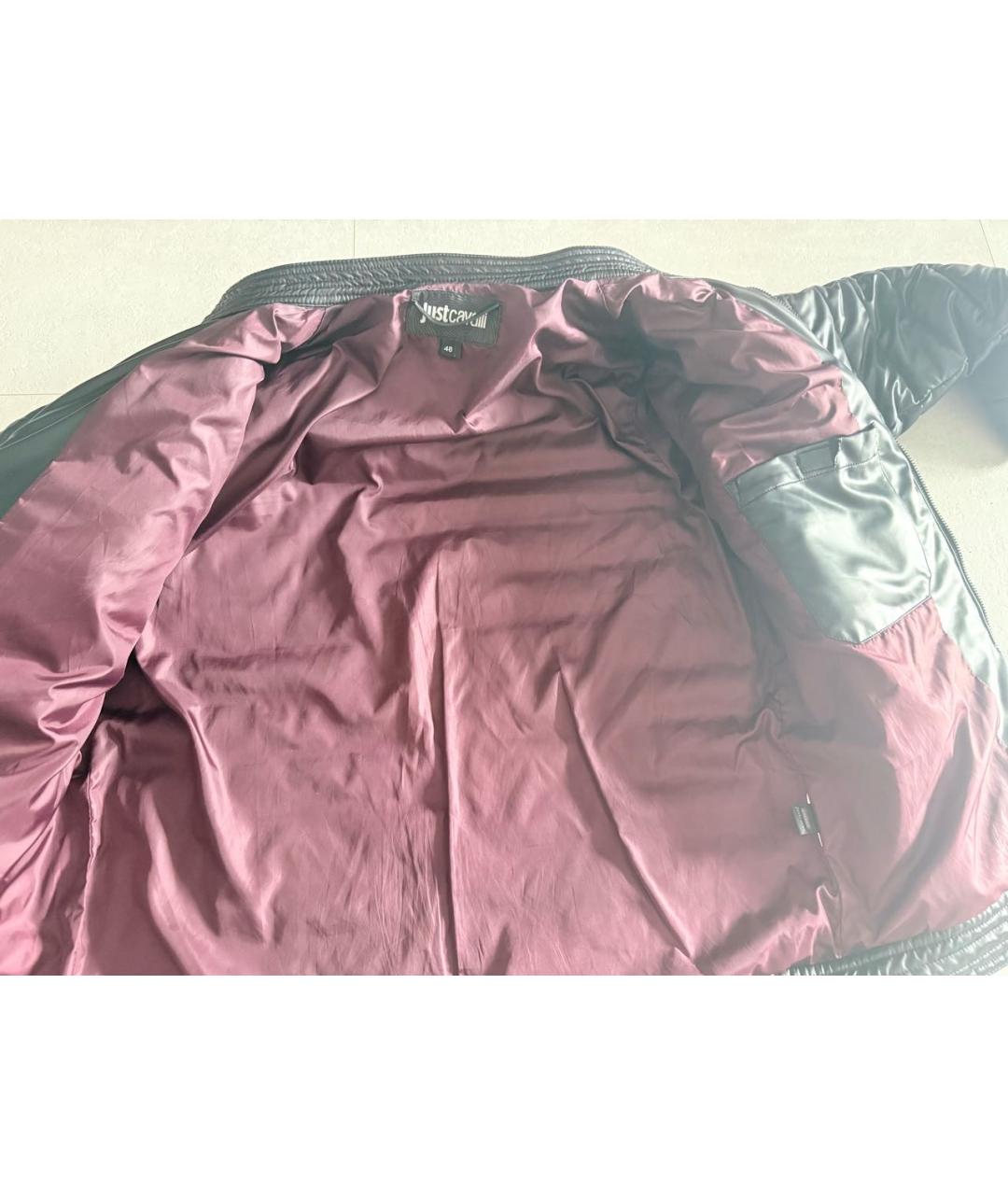 JUST CAVALLI Черная синтетическая куртка, фото 5