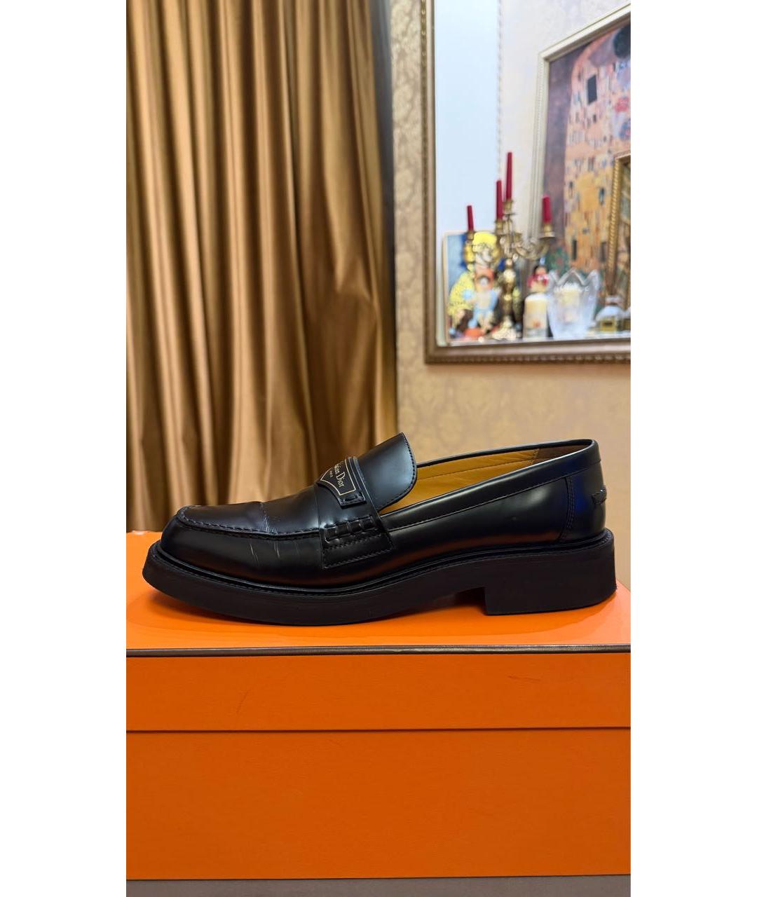 CHRISTIAN DIOR Черные кожаные лоферы, фото 9