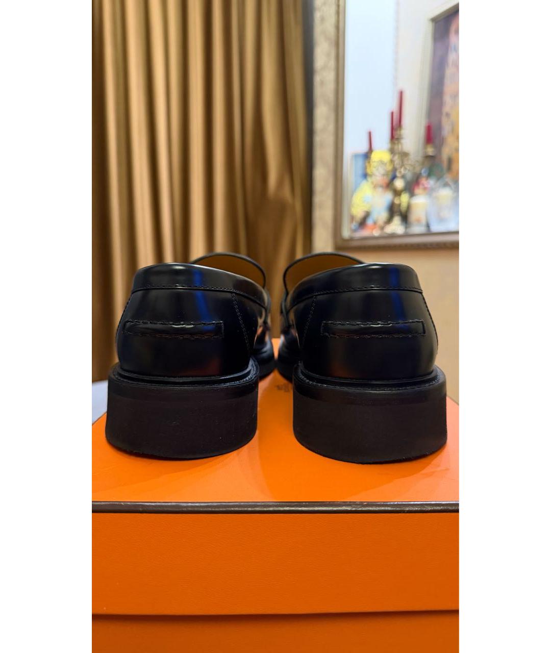 CHRISTIAN DIOR Черные кожаные лоферы, фото 4