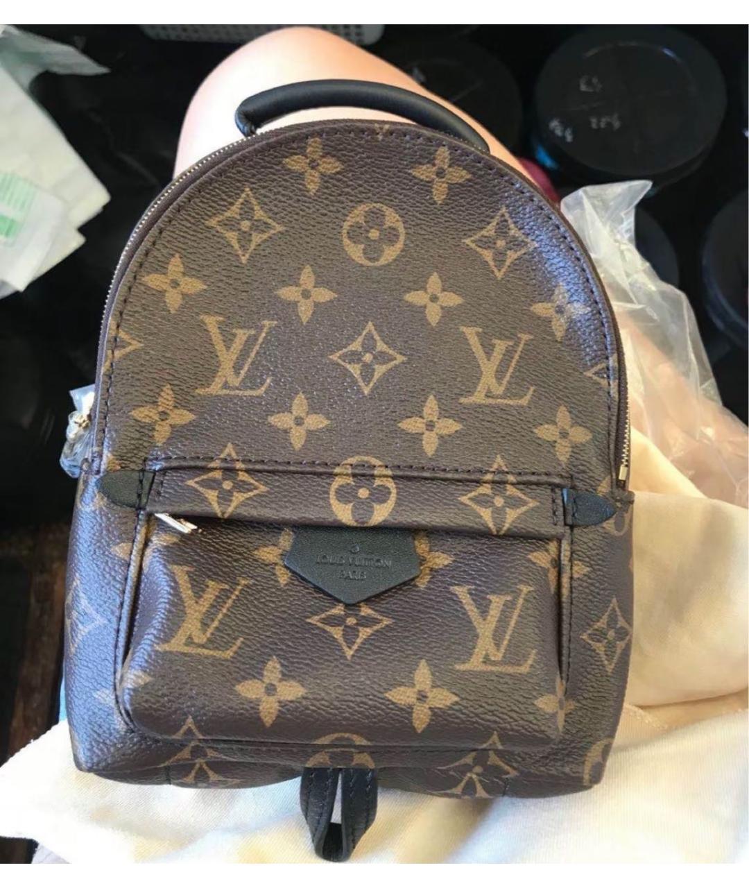 LOUIS VUITTON Коричневый кожаный рюкзак, фото 2