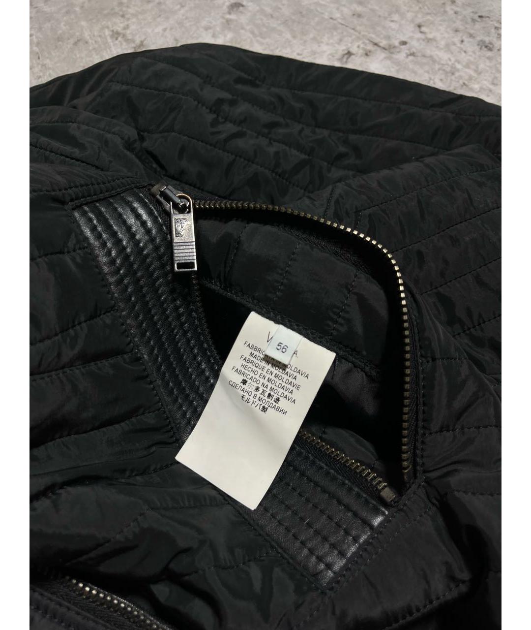 VERSACE COLLECTION Черная полиамидовая куртка, фото 7