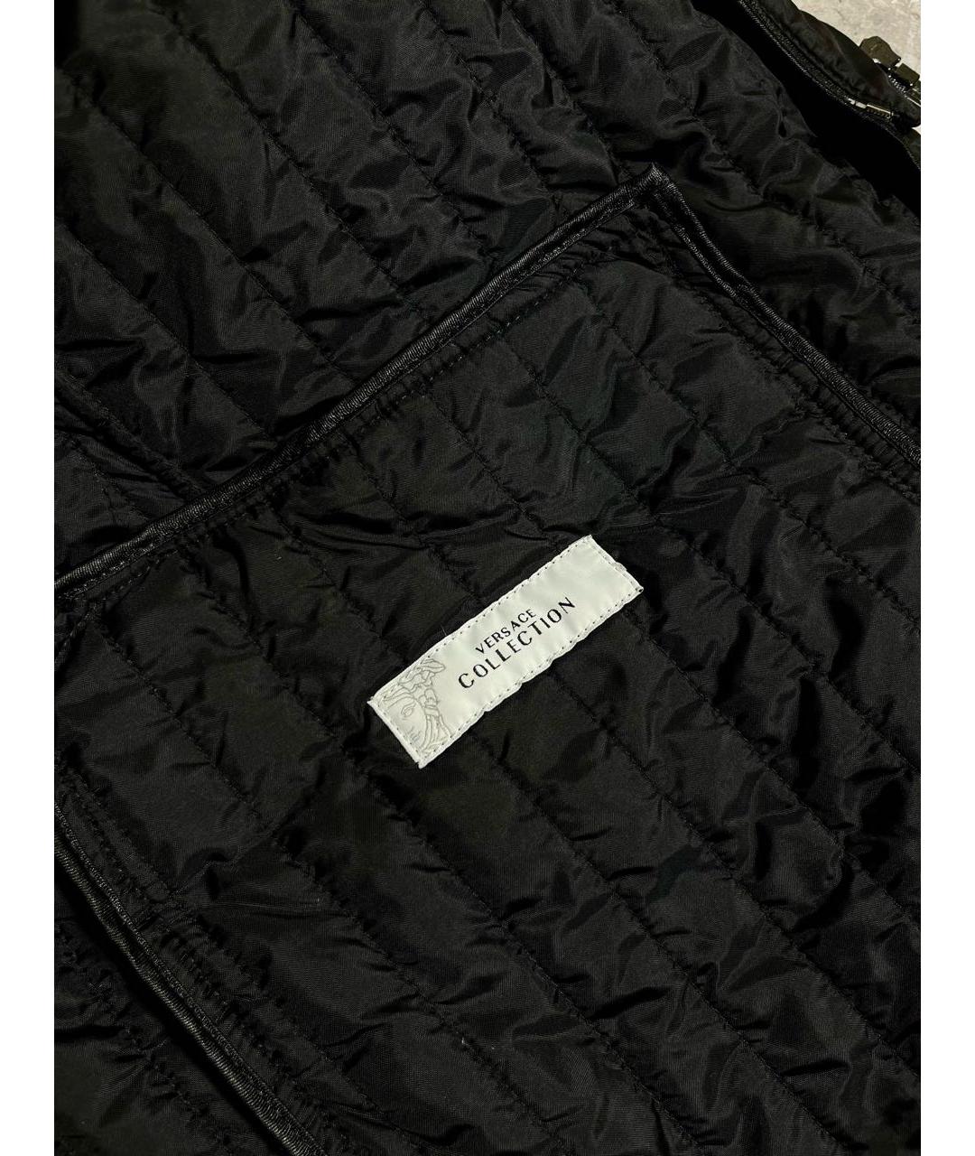 VERSACE COLLECTION Черная полиамидовая куртка, фото 6