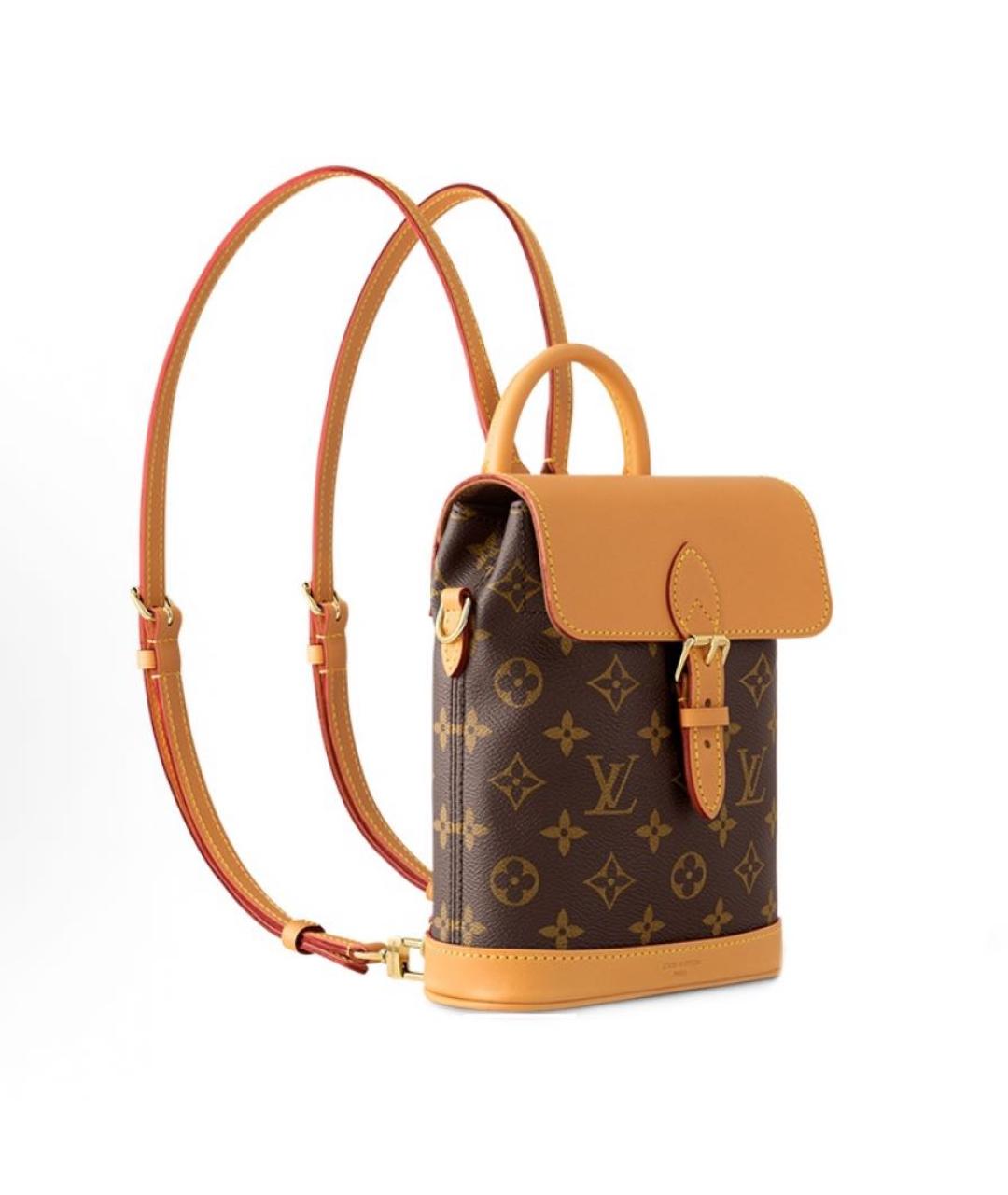 LOUIS VUITTON Коричневый кожаный рюкзак, фото 2