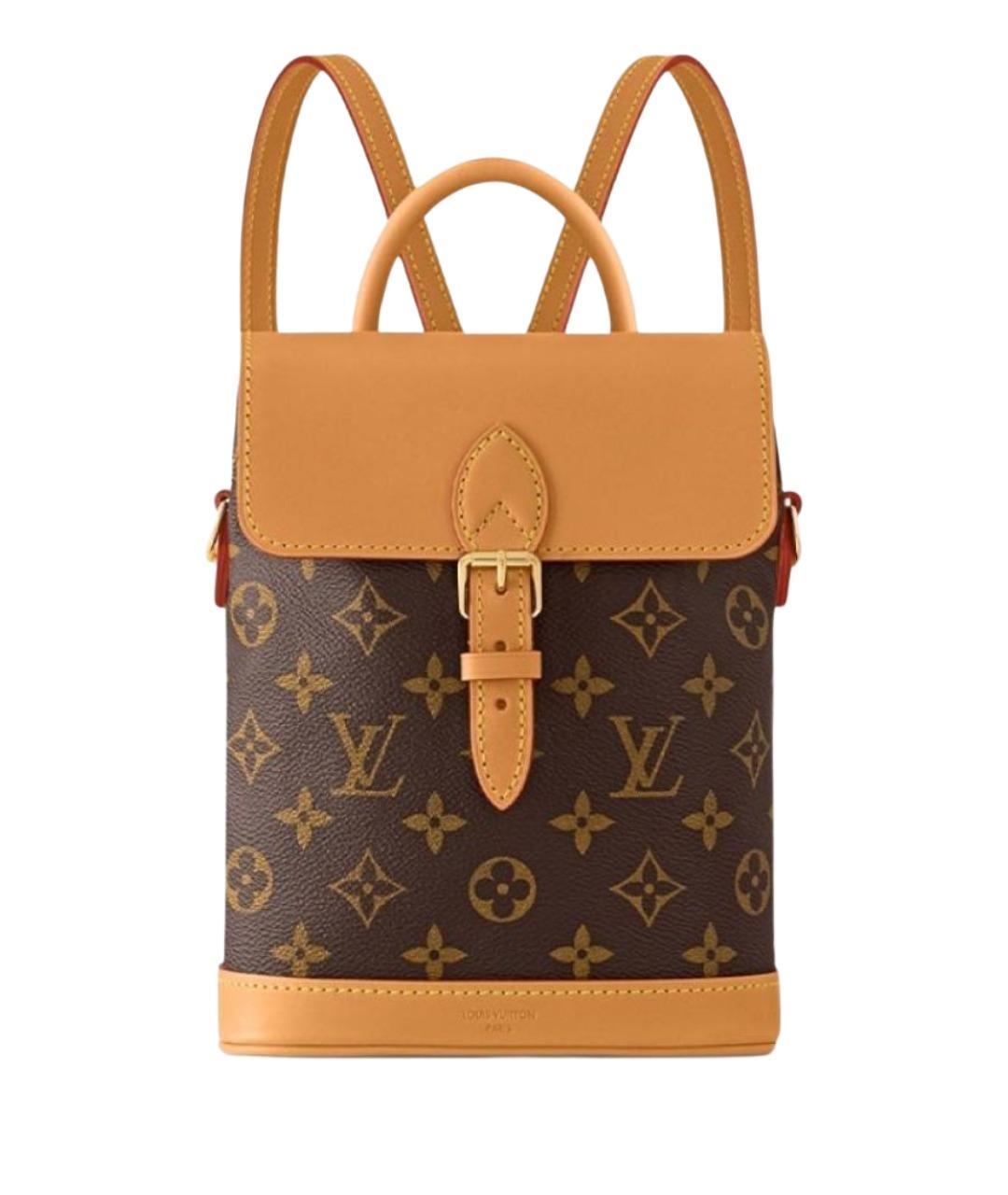 LOUIS VUITTON Коричневый кожаный рюкзак, фото 1