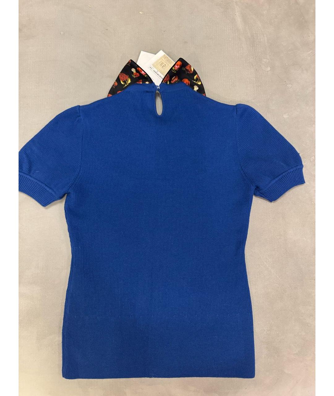 RED VALENTINO Синий шерстяной джемпер / свитер, фото 2
