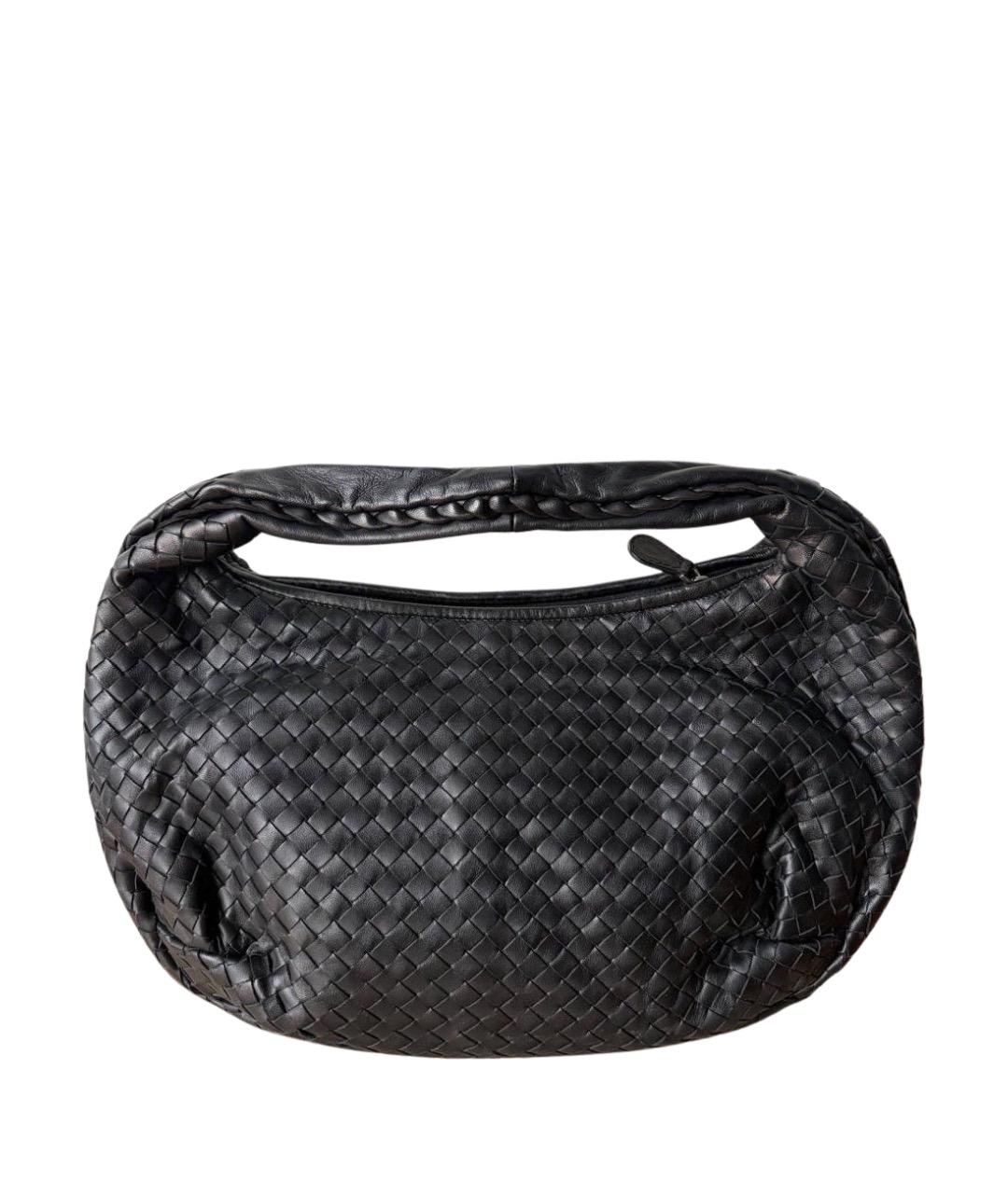 BOTTEGA VENETA Черная кожаная сумка через плечо, фото 1